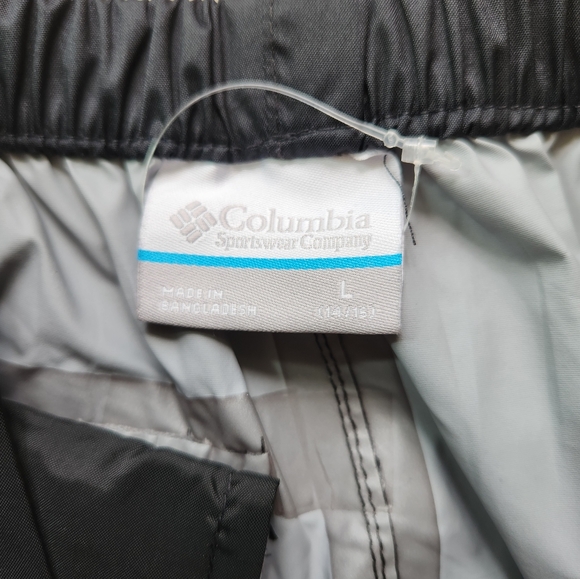 Columbia Kids Trail Adventure Black Pants Kids Boys Girls Large 14-16 Waterproof - Picture 6 of 11